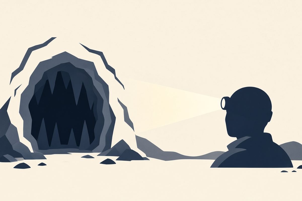 Editorial cave safety illustration